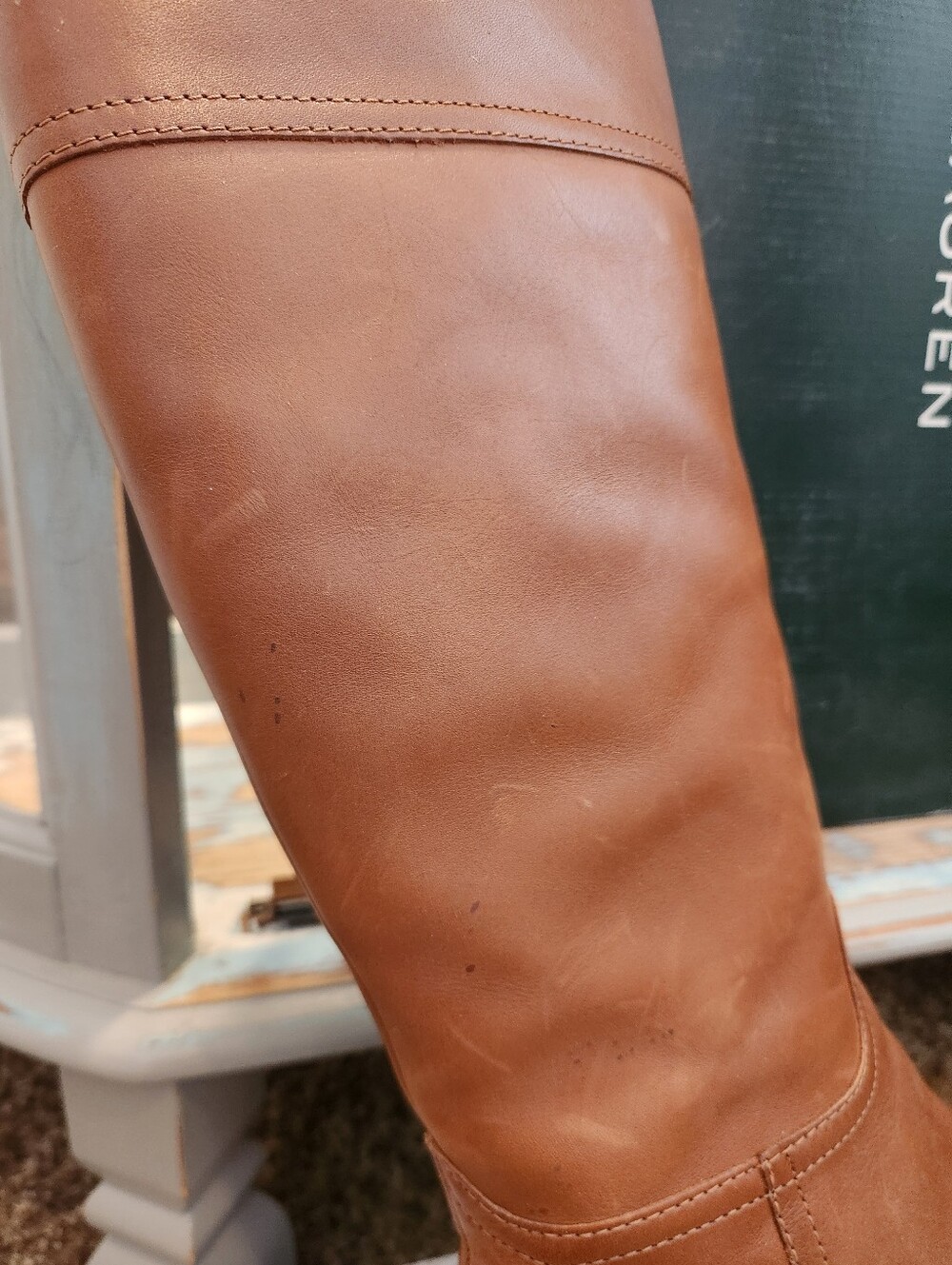 Lauren Ralph Lauren Women's Brown Leather Riding Boots - Picture 4 of 10